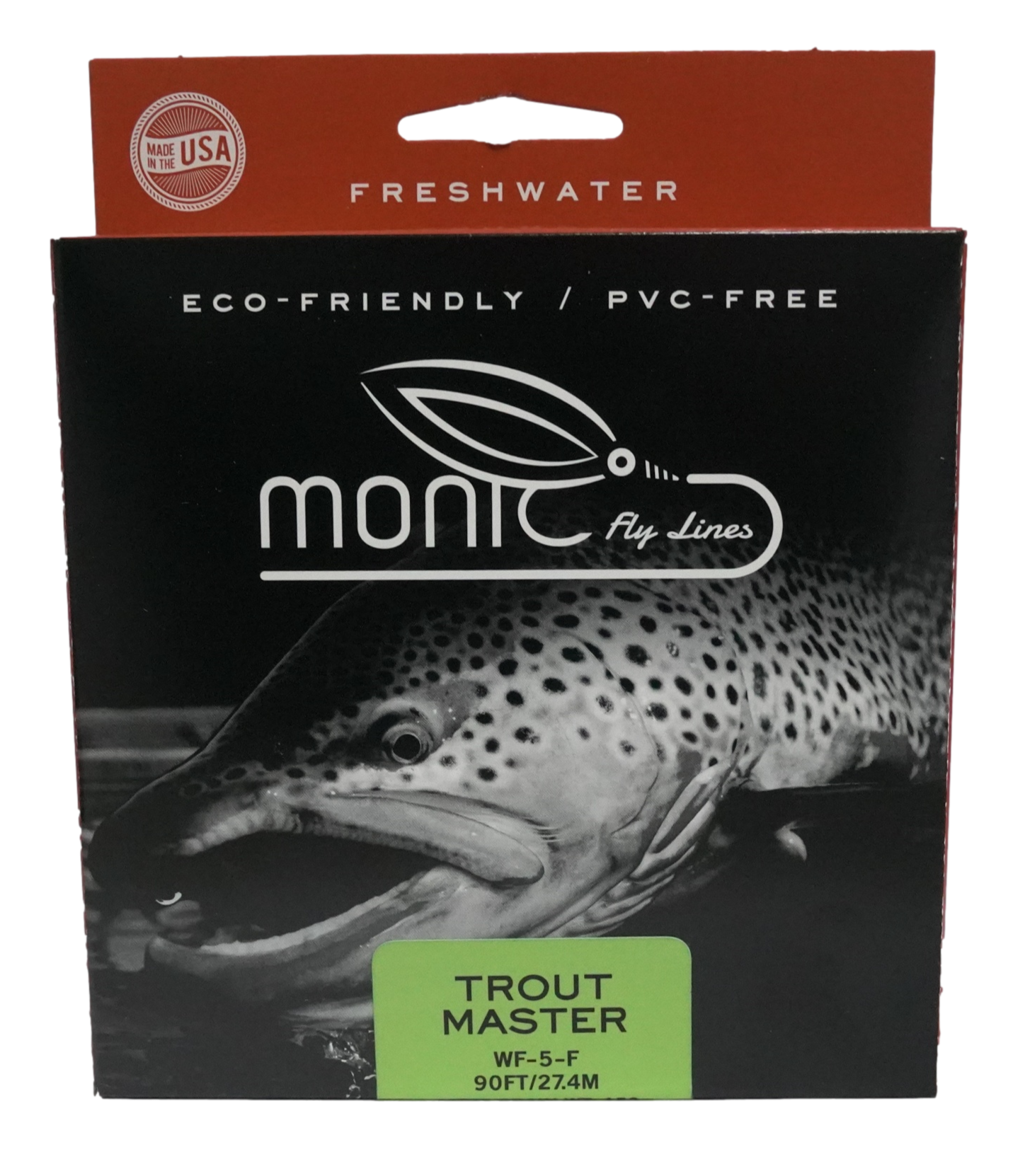 Monic Trout Master Fly Line, Olive / Tan / Aqua / WF5F